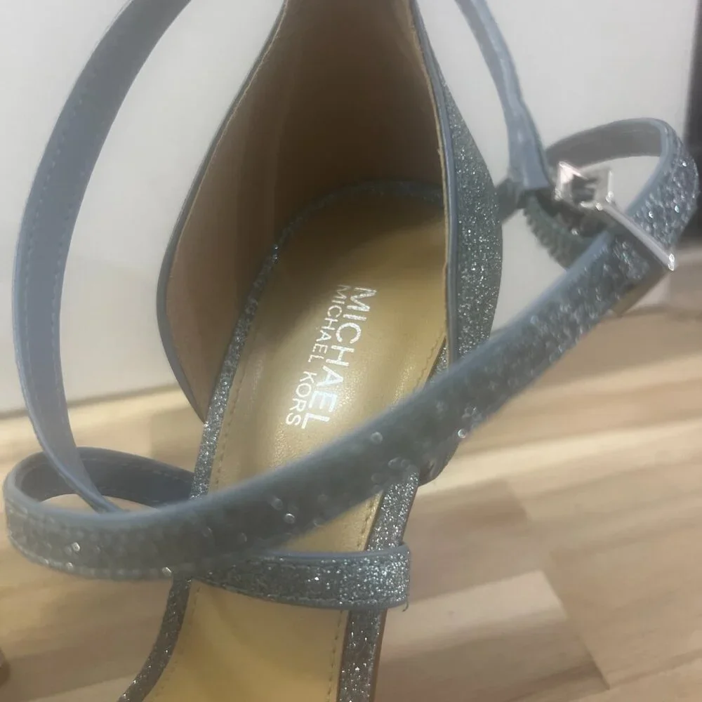 MICHAEL MICHAEL KORS Women's Astrid Stiletto Dress Sandals Size 7 Blue‎
